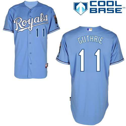 Jeremy Guthrie #11 MLB Jersey-Kansas City Royals Men's Authentic Alternate 1 Blue Cool Base Baseball Jersey